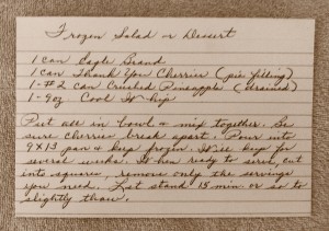 Frozen Fruit Salad or Frozen Dessert Bars