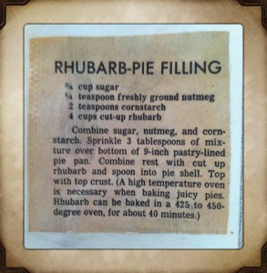 Rhubarb Pie Filling